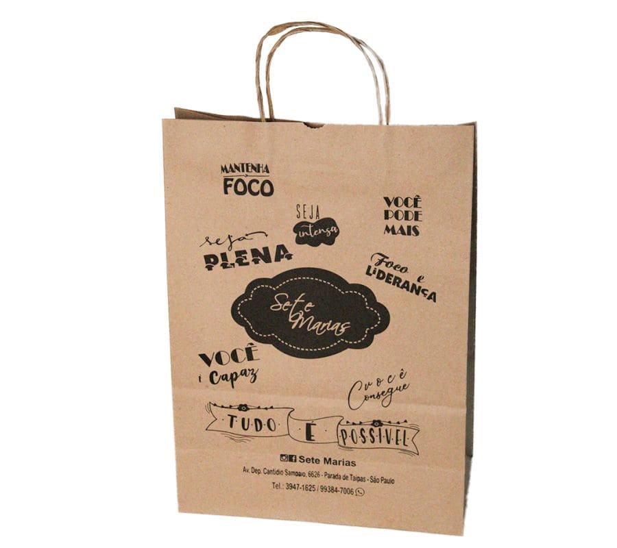 Sacola Kraft (Pardo-Branco-Colorido)